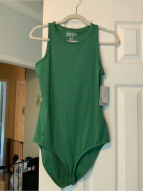 LuLaRoe Hope M Green Sleeveless Bodysuit - Bright Green